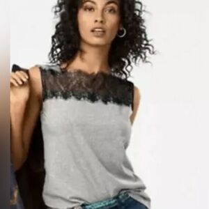 Cabi Lacey Tee #3815 Tee Black Unconventional Lace Top Sz M Whimsigoth Fairy